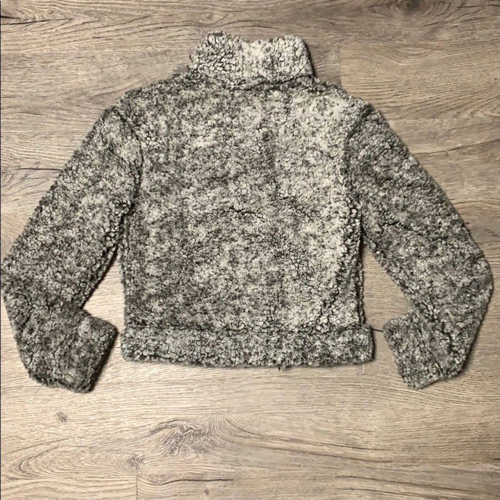 Garage Fuzzy Quarter Zip Pullover with Pocket - Picture 5 of 7